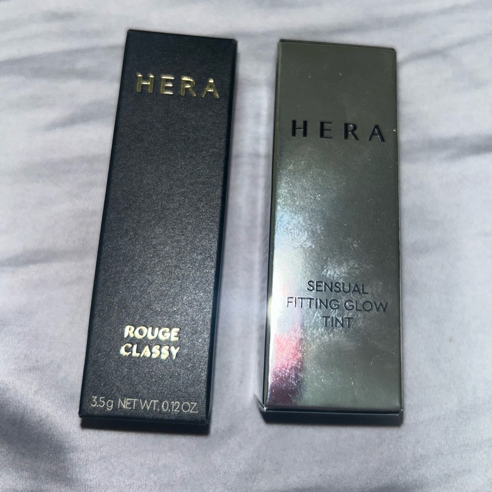New Hera Lip Bundle 181 Cliche Lipstick and 456 Clueless Sensual Glow Tint Set